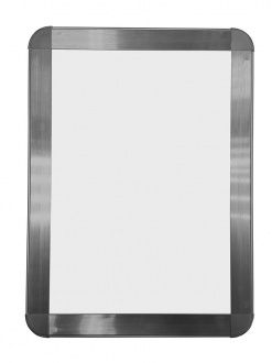 Рамка Клик ПК-25  с дек. уголком А0, серебро матовое анодир. в Твери - картинка, изображение, фото